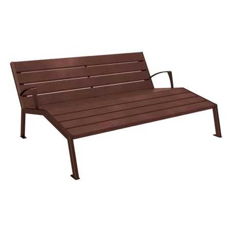 Chaise longue plastique recyclé et acier Silaos