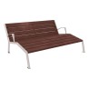 Chaise longue plastique recyclé et acier Silaos
