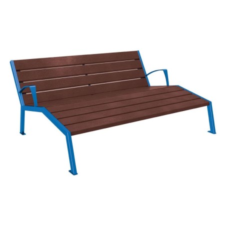 Chaise longue plastique recyclé et acier Silaos