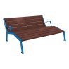 Chaise longue plastique recyclé et acier Silaos