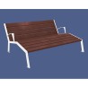Chaise longue plastique recyclé et acier Silaos