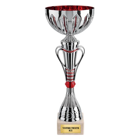 Coupe classique argent/rouge