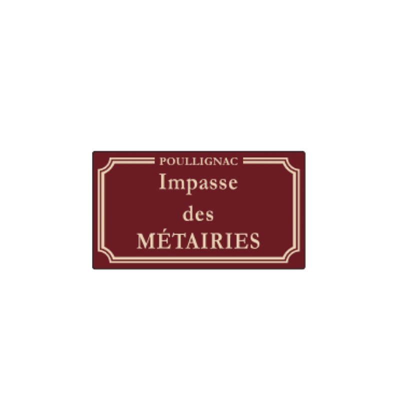 Plaque de rue Email
