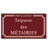 Plaque de rue Email